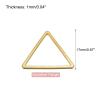 MECCANIXITY Triangle Earring Beading Hoop, Triangle Hollow Frame Charm 17mm/ 0.67" Brass Tone Geometric Linking Ring for Jewelry Making, Pack of 50 view 2