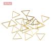 MECCANIXITY Triangle Earring Beading Hoop, Triangle Hollow Frame Charm 17mm/ 0.67" Brass Tone Geometric Linking Ring for Jewelry Making, Pack of 50 view 3