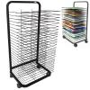 Mobile Metal Art Storage Rack - Art Drying Rack For Classroom, Floor-standing Art Shelf Rack On Wheels, Functional & Mobile Paint Drying Rack, Metal Power Coated Design Artwork Display Rack ( Size : 3 view 1