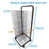 Mobile Metal Art Storage Rack - Art Drying Rack For Classroom, Floor-standing Art Shelf Rack On Wheels, Functional & Mobile Paint Drying Rack, Metal Power Coated Design Artwork Display Rack ( Size : 3 view 2