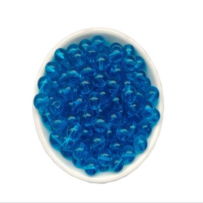 Glass Beads 6mm 140pcs Round Smooth Loose Beads for Bracelet Necklace Jewelry Making Craft DIY6mm, 50604 Lake Blue