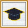 Sacramento Stitchery Pre-Painted Canvas, 18CT Embroidery Crafting Arts for Adults Beginners(Yellow Graduation hat, 35 Inch) view 1