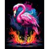 Tucocoo Pink Flamingo Paint by Number for Adults DIY Digital Oil Painting Kits on Canvas with Brushes and Acrylic Pigment, Animal Realistic Cartoon Graffiti Style for Home Decor 16x20inch (Frameless) view 1