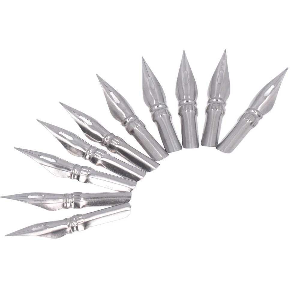 Calligraphy Nib Stainless Steel Comic Pen Nib Calligraphy Pen Nibs Dip Pens Nibs Set Flexible Application High Performance Durable Material Nib Tip Replacement(Flower Orchid Tip)