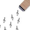 Music Notes Rubber Stamp, 3/5 Inch Small Mini Stamp for Scrapbooking Card Making Planner view 1