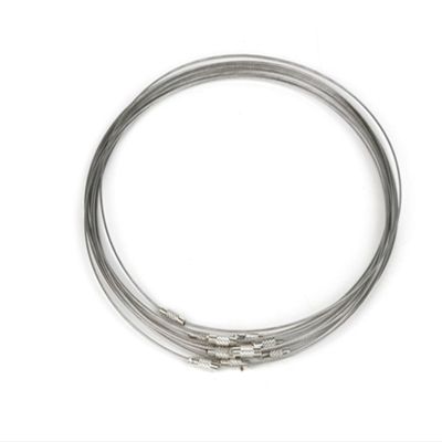 NORAZE 10Pcs 46cm Silver Stainless Steel Cord Jewelry Wire Lobster Clasps Craft Beading DIY (Color : Silver, Size : 10Pcs)