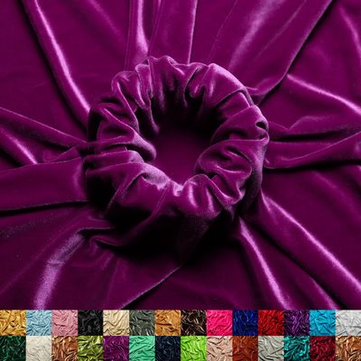 Ice Fabrics Stretch Velvet Fabric by The Yard - 60" Wide Soft Stretchy Fabric for Sewing Clothes, Apparel, Costume, Crafts - 90% Polyester 10% Spandex - Magenta - 2 Yards