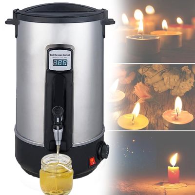 DEHIWI Wax Melter for Candle Making,Wax Melting Pot with Pour Spout and Temperature Controller,Digital Temperature Display,Fast Melting Candle Maker,35L