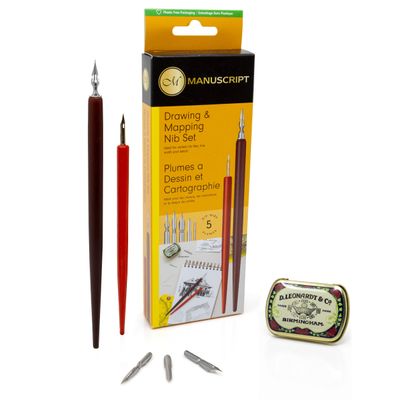 MANUSCRIPT Drawing & Mapping Nib Set, 5 Nibs Included