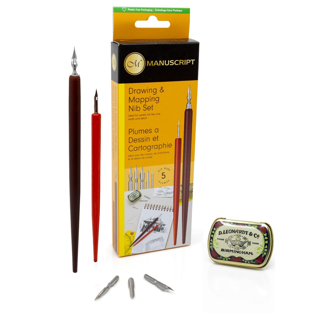 MANUSCRIPT Drawing & Mapping Nib Set, 5 Nibs Included