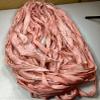 100 gr Recycled Sari Ribbon Peach Boho Junk Journal Tassel view 1