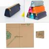 Clear Acrylic Leather Craft Pen Bag Template, Pencil Case Cutting Pattern for Leatherworking view 2