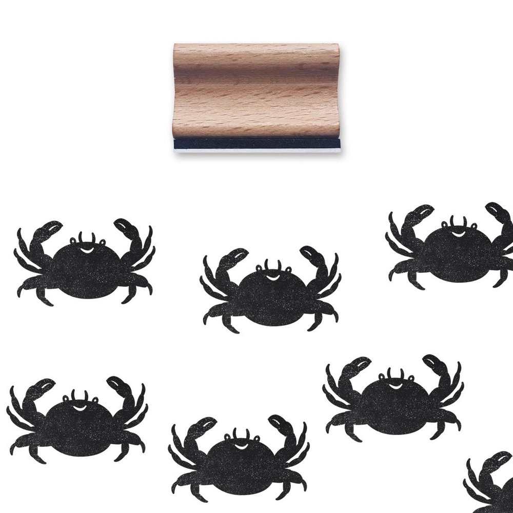 Crab Rubber Stamp, 1-1/3 Medium Stamp for Scrapbooking Card Making Crafting