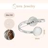 925 Sterling Silver 2 Pcs Adjustable - 6 to 8 Ring Base - 6mm Round Bezel Cup Setting - DIY Blank Rings for Jewelry Making Supplies - Adjustable Fit - Ring Blanks for Stones view 3
