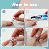 925 Sterling Silver 2 Pcs Adjustable - 6 to 8 Ring Base - 6mm Round Bezel Cup Setting - DIY Blank Rings for Jewelry Making Supplies - Adjustable Fit - Ring Blanks for Stones view 4
