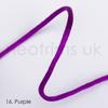 2mm Thick Rattail Satin Silky Nylon Cord String, Ideal for Crafts Beading Cord & Jewelry Making in 23 Beautiful Colours by Neotrims UK. [Purple, 25 Meters] view 2