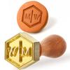 PrudoPex Custom Pottery Stamp for Clay, Personlized Clay Stamp Initial Ceramic Stamp, Custom Soap Stamp in Brass, Personalized Signature Brass Stamp for Pottery view 1