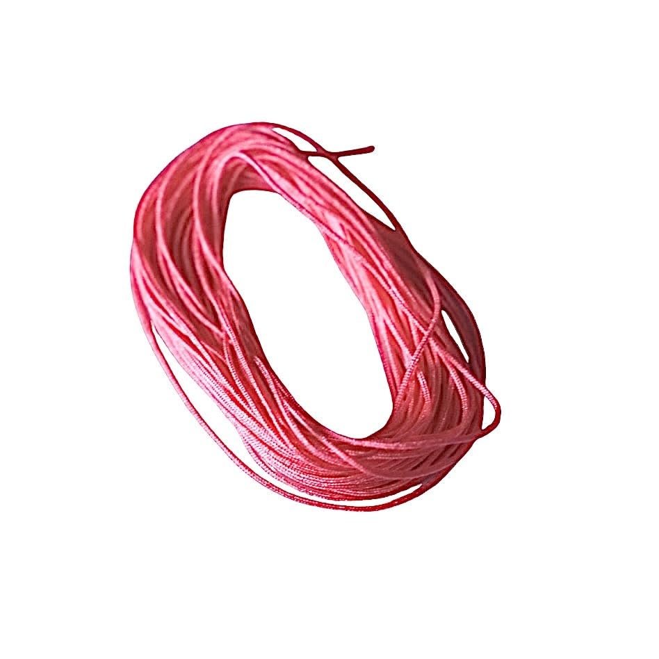 5 m Thread for Bracelet DIY Shamballa Cord Nylon, Thread Chinese Knot Macrame Rattail Bracelet Braided String 0.8 mm Pink CKC-PNK-08