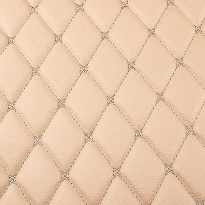 LANOBA Diamond Faux Leather Vinyl Quilted Foam Fabric with 1/4" Thick Foam Backing for Upholstery Car Headliner Headboards Furniture DIY Projects,60" x 39.37" (Skin)