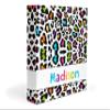 Cat Cheetah Rainbow 3 Ring Binder 2" Personalized Name Back to School Supplies Teacher Office Birthday Girl Boy Kids Adult Custom Gift Christmas Birthday Holiday Homeschool Organizer view 1