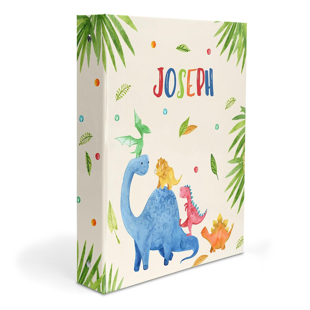 Dinosaur Dino Rainbow 3 Ring Binder 2" Personalized Name Back to School Supplies Teacher Office Birthday Girl Boy Kids Adult Custom Gift Christmas Birthday Holiday Homeschool Organizer