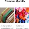 Stamped Embroidery Starters Kits with Pattern for Beginners Beautifful Flowers with Hoops Cloth Threads Needlework Art Cross Stitch Kits for Adults Students Home Decoration(2) view 3
