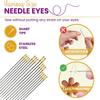 Stamped Embroidery Starters Kits with Pattern for Beginners Beautifful Flowers with Hoops Cloth Threads Needlework Art Cross Stitch Kits for Adults Students Home Decoration(2) view 4