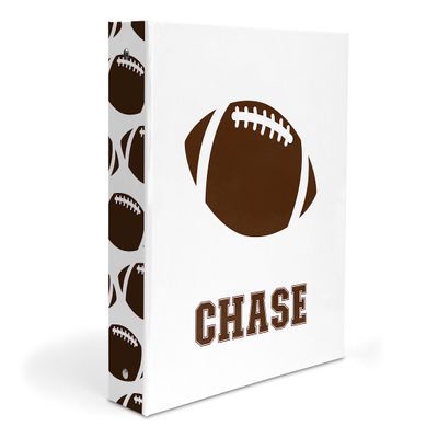 Football Sports Coach Team Cards 3 Ring Binder 2" Personalized Name Back to School Supplies Teacher Office Birthday Girl Boy Kids Adult Custom Gift Christmas Birthday Holiday Homeschool Organizer
