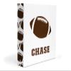 Football Sports Coach Team Cards 3 Ring Binder 2" Personalized Name Back to School Supplies Teacher Office Birthday Girl Boy Kids Adult Custom Gift Christmas Birthday Holiday Homeschool Organizer view 1