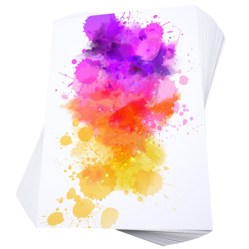 Spiareal 100 Sheets 11 x 15 Inch Watercolor Paper Bulk 140 Lb/300 GSM White Construction Paper Cold Press Blank Cotton Art Paint White Color Pad Artists Drawing Christmas Cards