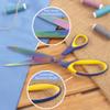 BambooMN Titanium Softgrip Scissors Set for Sewing, Arts, Crafts, Office - Blue w/Yellow - 10 Sets of 3 view 3