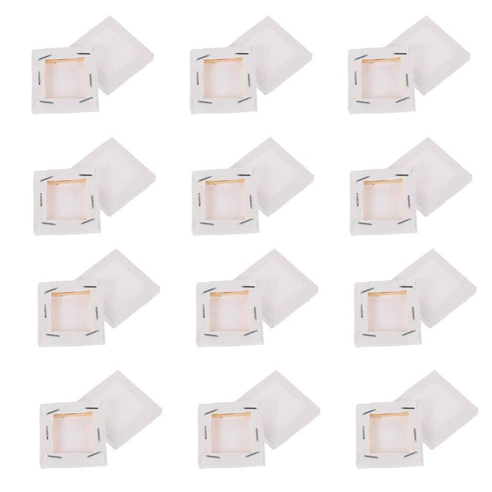 TEHAUX 24pcs Oil Painting Canvas Panels Stretcher Frames Lightweight Easy to Use Art Supplies for Students and Hobbyists for Oil Paint Projects