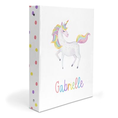 Rainbow Unicorn 3 Ring Binder 2" Personalized Name Back to School Supplies Teacher Office Birthday Girl Boy Kids Adult Custom Gift Christmas Birthday Holiday Homeschool Organizer