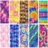 Craftido -25 Options- 100% Cotton Quilting Fabric Bundles 10pcs Fat Quarters 18x21-Medium Weight 5.2 oz- Soft Cotton for Quilting, Sewing Project, Patchwork, DIY Crafts - TIE DYE view 2