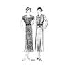 Past Patterns 6957-1930s Dress with Vest Front Sewing Pattern Bust Size 36" view 1