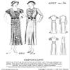 Past Patterns 6957-1930s Dress with Vest Front Sewing Pattern Bust Size 36" view 2