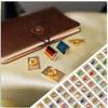 Crystal Drops Oil Sierra Leone Flag Shirt Brooch,Buttons Cover Up Brooch Pins,Safety Invisible Buttons,Prevent Accidental Exposure Of Buttons For Bags, T-Shirt, All Clothes, Hat Decoration,Style,B view 2