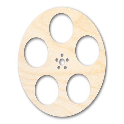 Unfinished Wood Film Reel Shape | Craft Cutout | up to 46" DIY 16" / 1/8"