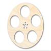 Unfinished Wood Film Reel Shape | Craft Cutout | up to 46" DIY 16" / 1/8" view 1