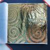 JINRUISI Variegated Gold Foil Leaf 50 Sheets Booklet Colorful Imitation Gold Leaf Gilding Craft Decoration Art (Spiral Lucky Clouds Gold) view 4