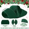 Wavyknot 2 Rolls Green Velvet Wired Ribbon with Glitter Back 2.5 Inch x 20 Yards Christmas Ribbon for Gift Wrapping Christmas Tree Decoration Wreath Topper Bows DIY Crafts Mantel Xmas Supplies view 2