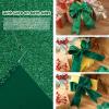 Wavyknot 2 Rolls Green Velvet Wired Ribbon with Glitter Back 2.5 Inch x 20 Yards Christmas Ribbon for Gift Wrapping Christmas Tree Decoration Wreath Topper Bows DIY Crafts Mantel Xmas Supplies view 4