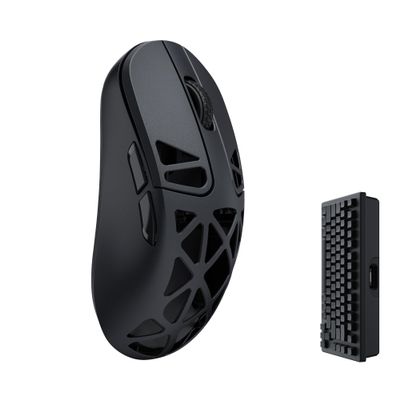 Keychron M3 Mini 4K Wireless Bluetooth 5.1/2.4 GHz/Wired Optical Mouse, Ultra-Lightweight 65g Programmable PixArt 3395 Sensor with up to 26,000 DPI/ 650 IPS for Windows Mac Linux - Metallic Black