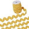 GORGECRAFT 0.78 inch-1.33 inch/20-34mm Wide Rick Rack Trim 10 Yards Yellow Wave Bending Fringe Trim Braided Woven Ric Rac Ribbon Zig Zag Trim for DIY Sewing Crafts Wedding Dress Costumes Embellishment view 1