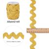 GORGECRAFT 0.78 inch-1.33 inch/20-34mm Wide Rick Rack Trim 10 Yards Yellow Wave Bending Fringe Trim Braided Woven Ric Rac Ribbon Zig Zag Trim for DIY Sewing Crafts Wedding Dress Costumes Embellishment view 2