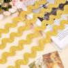 GORGECRAFT 0.78 inch-1.33 inch/20-34mm Wide Rick Rack Trim 10 Yards Yellow Wave Bending Fringe Trim Braided Woven Ric Rac Ribbon Zig Zag Trim for DIY Sewing Crafts Wedding Dress Costumes Embellishment view 4