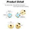 AoedeJ Stainless Steel Earring Backs Gold Flat Screw On Earrings Back Replacements Flat for Studs view 2