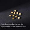 AoedeJ Stainless Steel Earring Backs Gold Flat Screw On Earrings Back Replacements Flat for Studs view 4