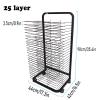 Sturdy Metal Art Rack - Mobile Paint Drying Rack, Floor-standing Art Shelf Storage Rack On Wheels, Mobile Classroom Studio Home Painting Drying Rack, Foldable To Save Space Drying Rack ( Size : 25-lay view 2