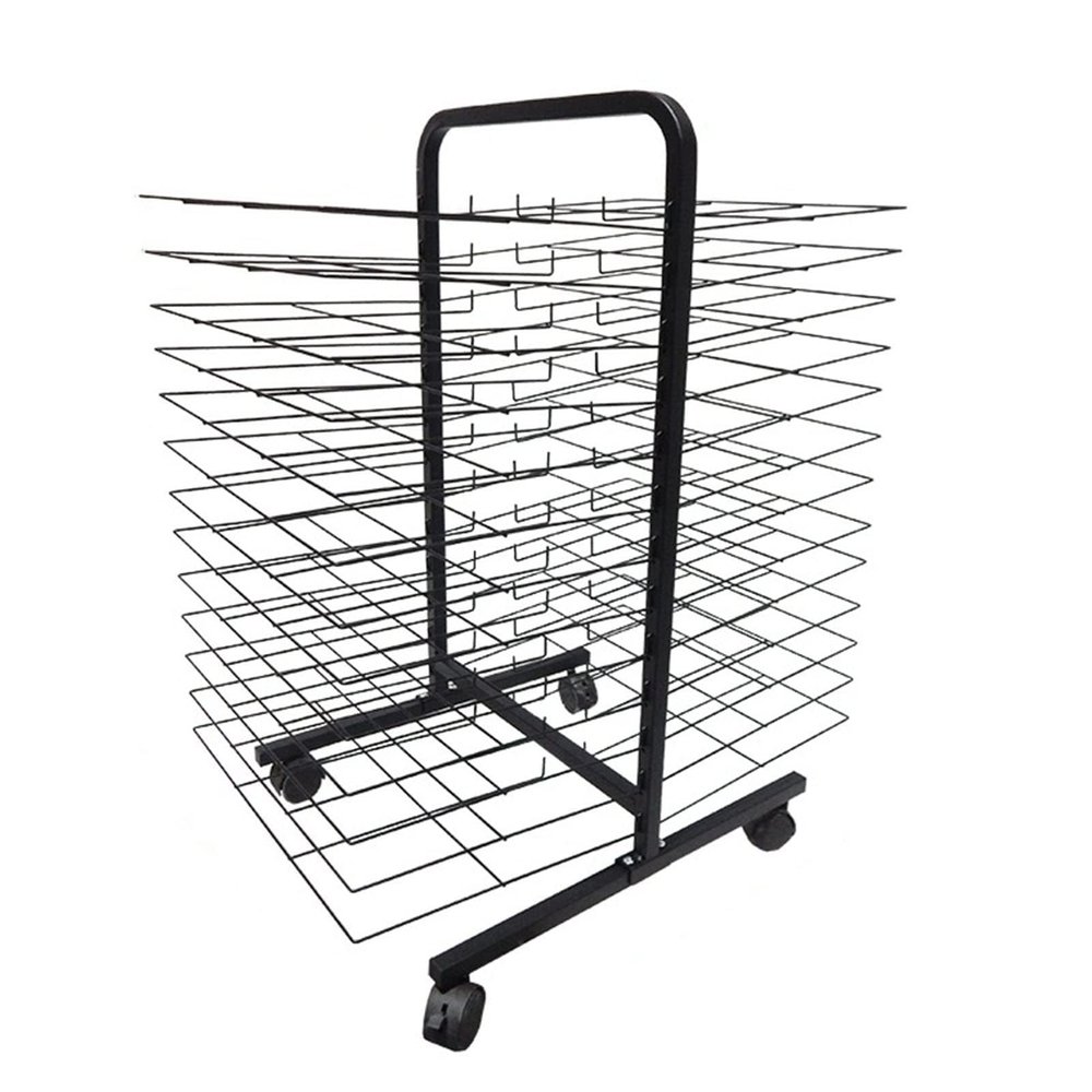 Art Drying Rack - Sided Wire Drying Shelf, Classroom Studio Home Painting Drying Rack, Double Sided Art Rack Storage Organizer On Wheels, Drying & Print Racks, for Kids, Artists ( Size : 38-layer )